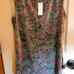 Floral lightweight tank tunic by t.la xs